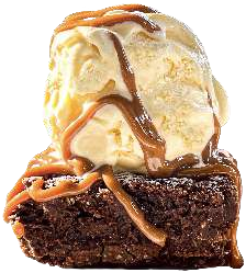 BROWNIE CON HELADO
